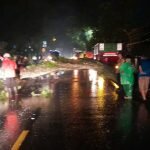 Foto : Kondisi Jalan saat Pohon Runtuh di Lokasi Kejadian