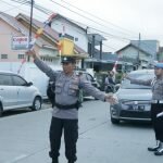 foto : Polisi di Majalengka Lakukan Pengamanan Jalan Santai_net